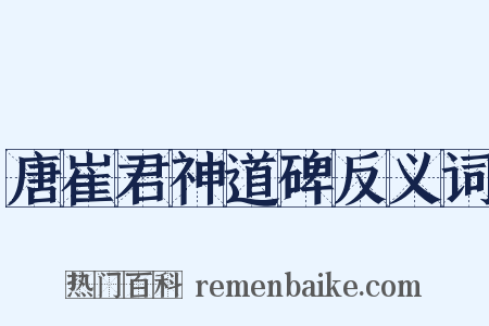 唐崔君神道碑反义词是什么意思的图片